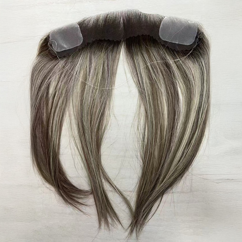 10.5" X 1.75" Full Lace Human Hairline Topper with Halo Wire