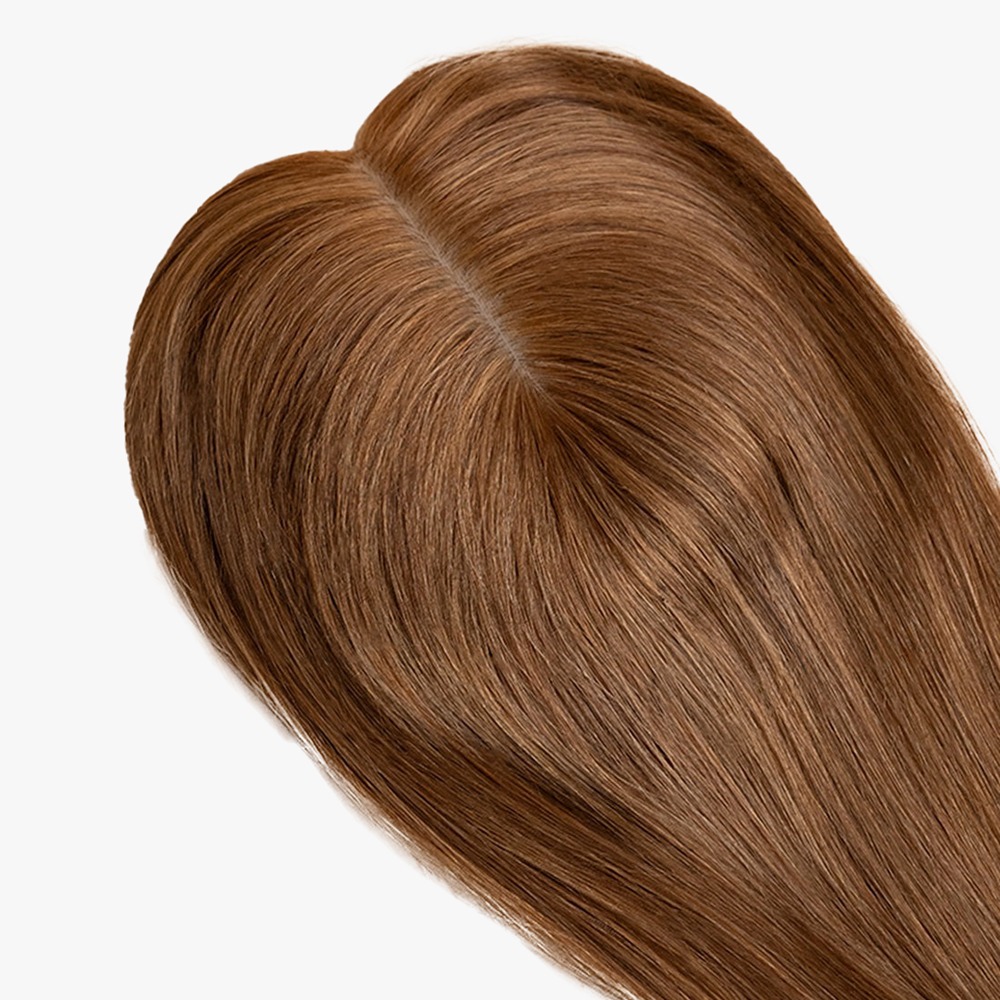 14” European Silk Base Hair Topper for Thinning Hair Light Brown #6