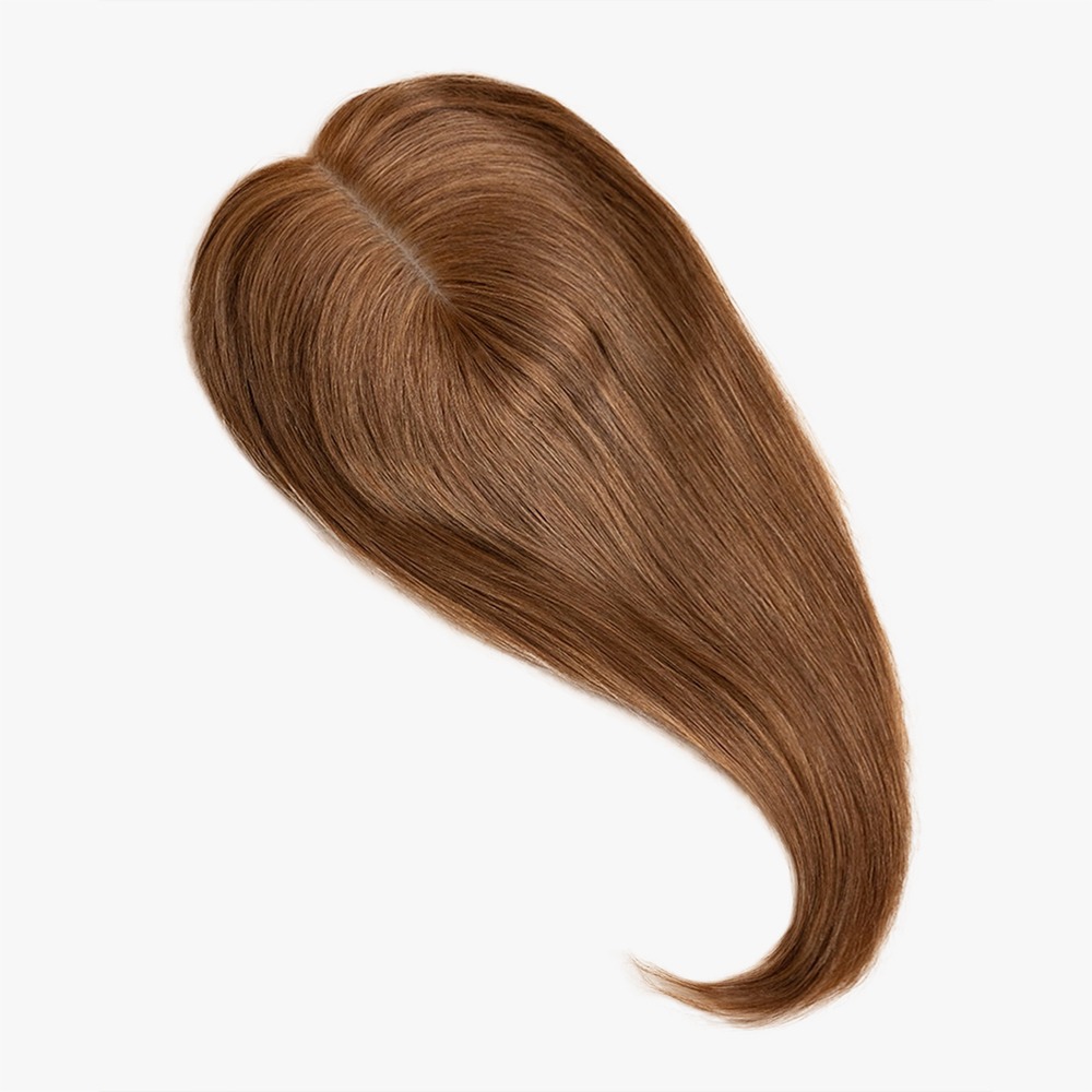 14” European Silk Base Hair Topper for Thinning Hair Light Brown #6