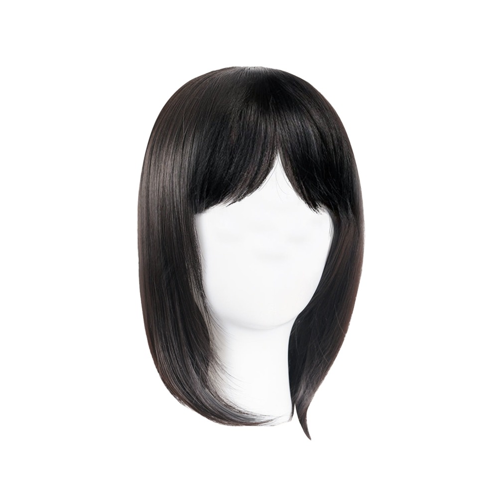 3”×5” Human Hair Topper with Bangs – 12” Natural Black