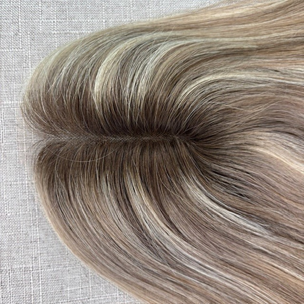 5.5”×6” Lace Front Mono Human Hair Topper for Women