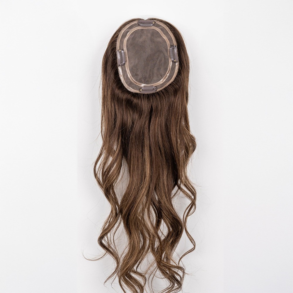 5.5"x6" Balayage Mono Hair Topper Full Volume European Luxury Hair