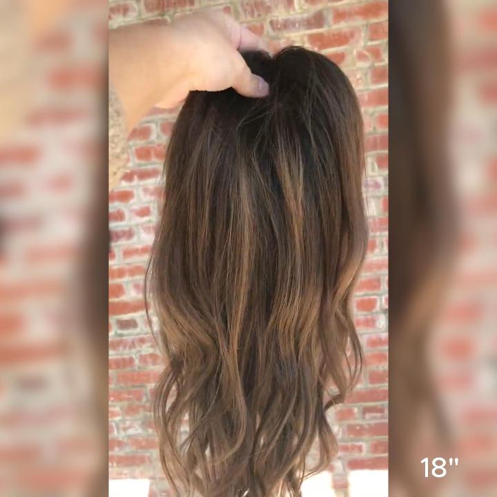 5.5"x6" Balayage Mono Hair Topper Full Volume European Luxury Hair