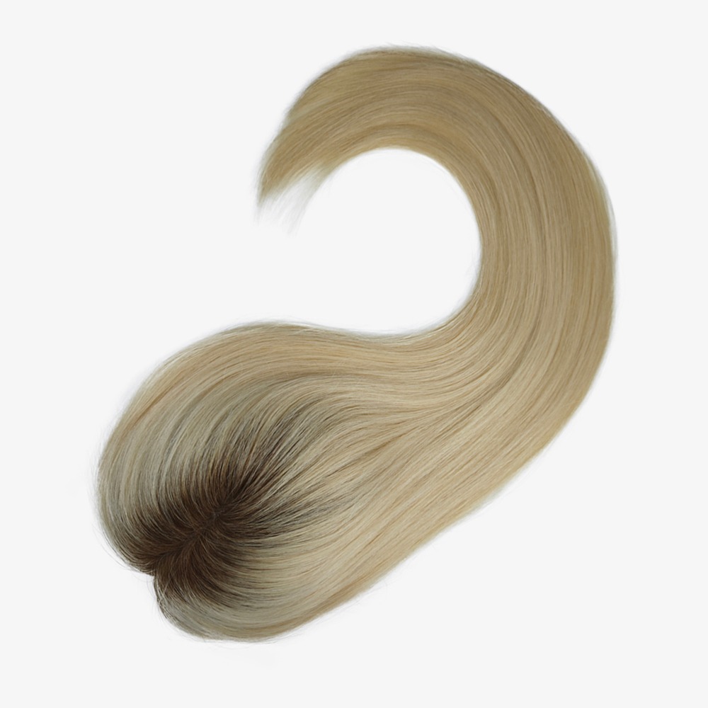 6"x5.5" Breathable Blonde Lace Hair Topper Remy Human Hair 20"