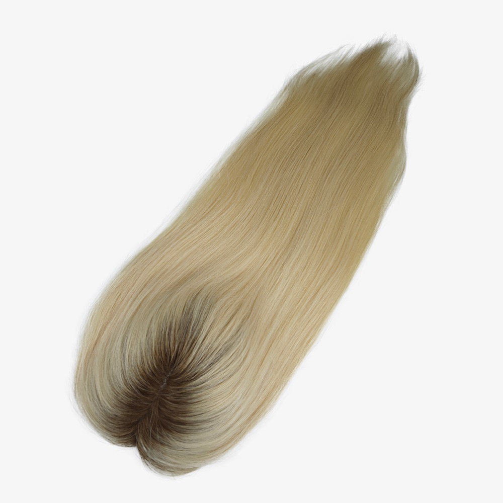 6"x5.5" Breathable Blonde Lace Hair Topper Remy Human Hair 20"