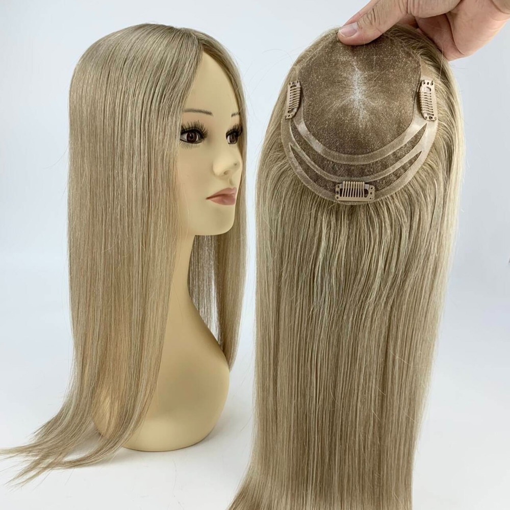 6"x5.5" Remy Human Hair Lace Topper Balayage Crown Topper 20 Inch