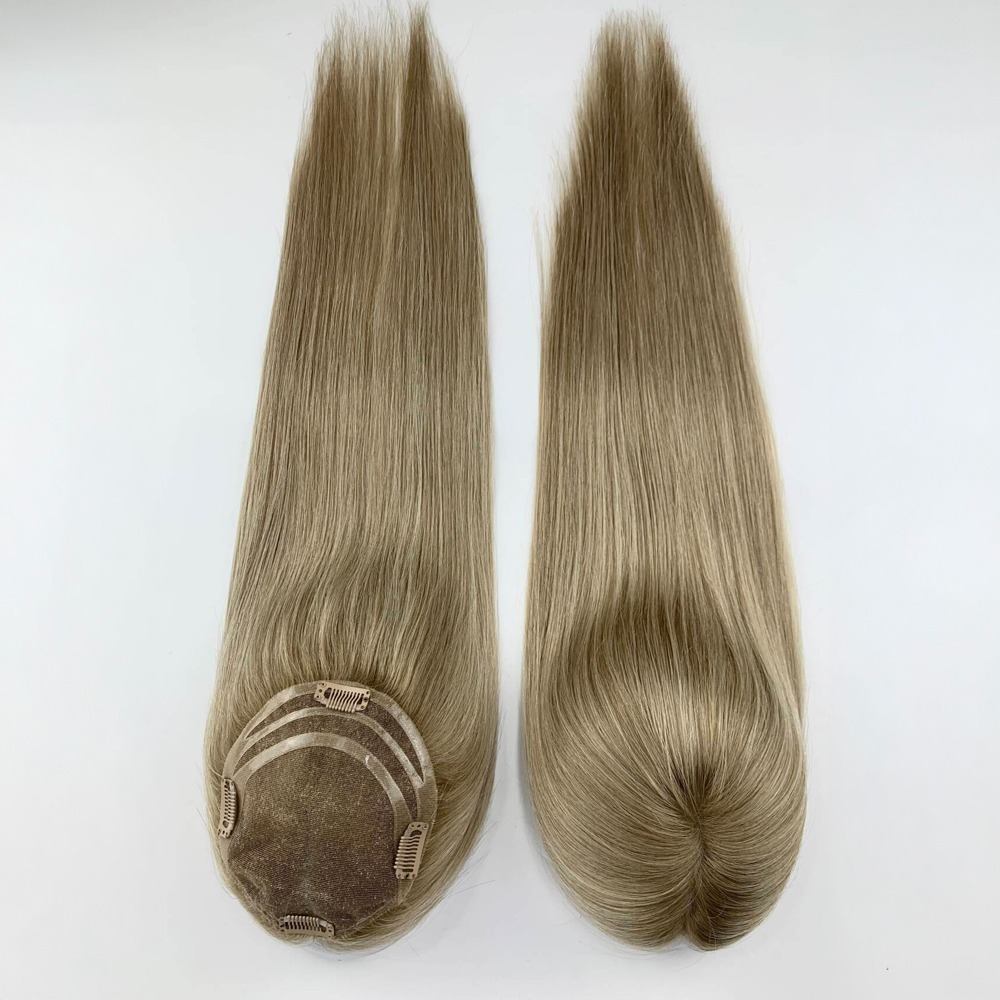 6"x5.5" Remy Human Hair Lace Topper Balayage Crown Topper 20 Inch