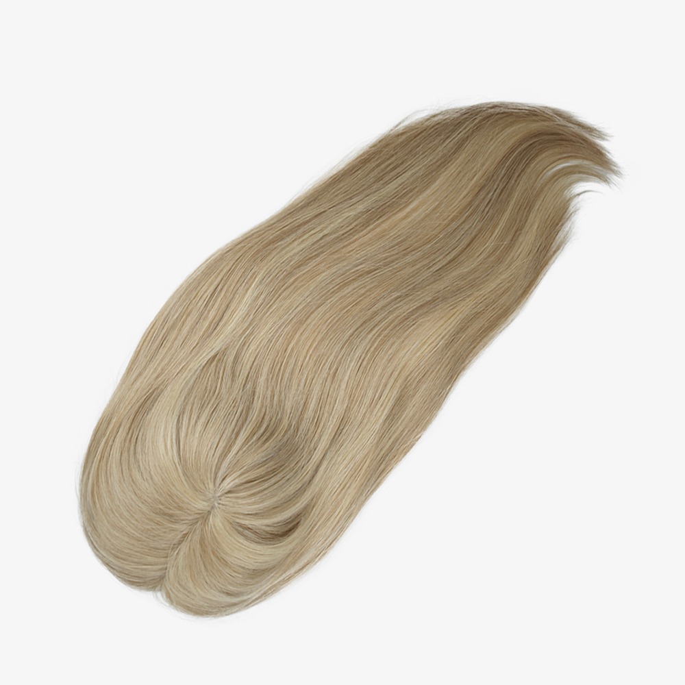 6"x5.5" Ultra-breathable Lace Top Human Hair Topper Light Blonde