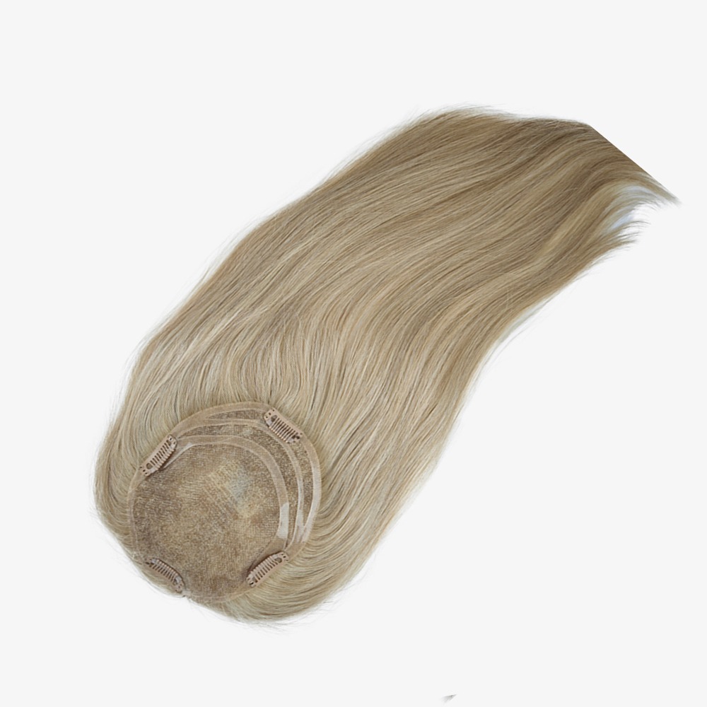6"x5.5" Ultra-breathable Lace Top Human Hair Topper Light Blonde