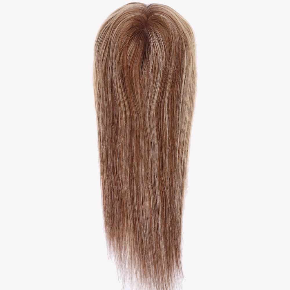 Balayage Brown Mono Top Hair Topper for Women | Free Part Style