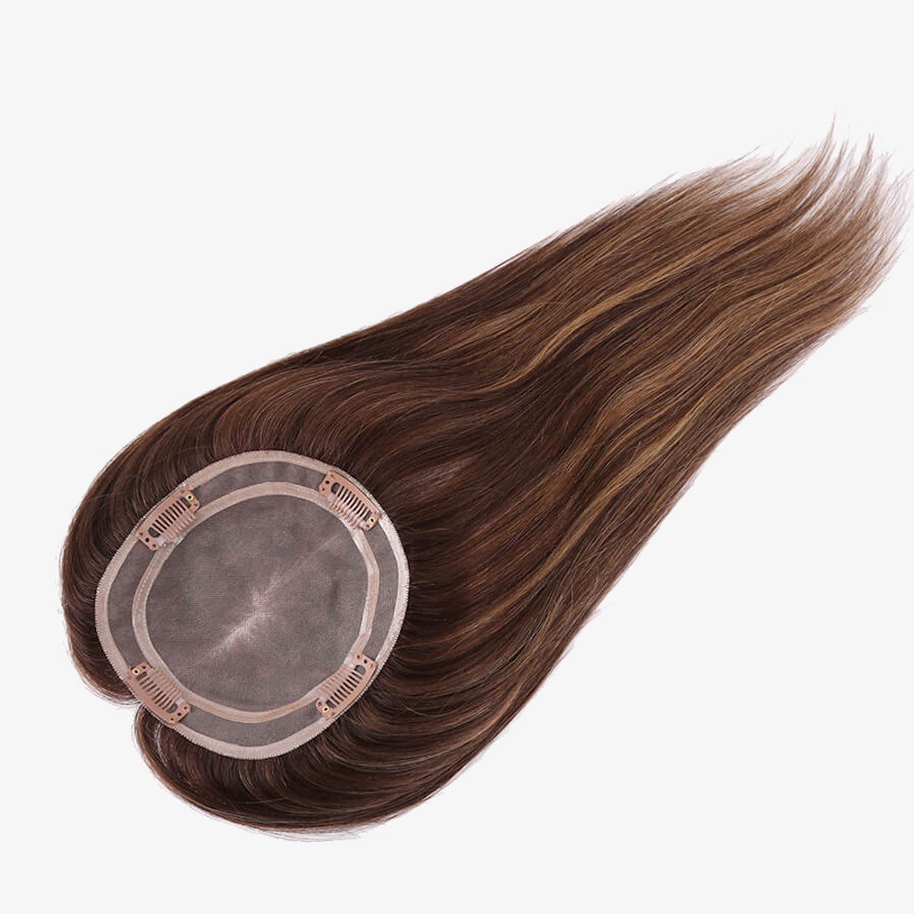 Balayage Human Hair Toppers for Women | 5.5x6 Inch Mono Toupee