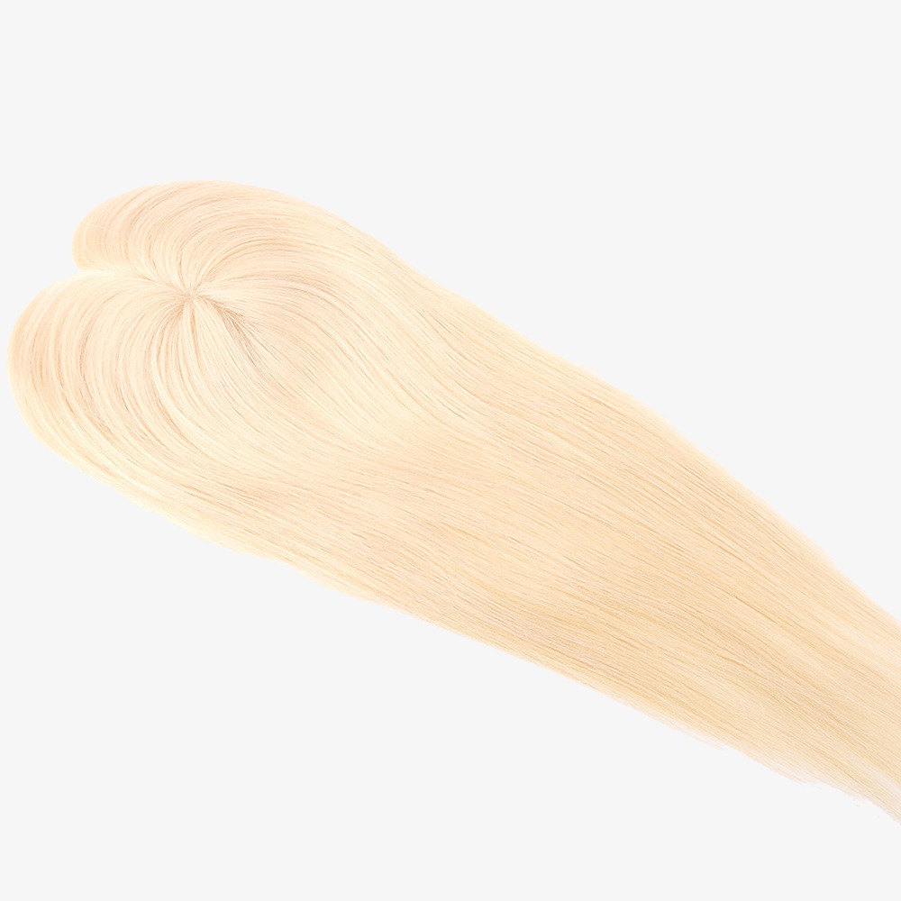 Blonde #613 16 Inch Mono Base Hair Topper | Natural Volume & Coverage