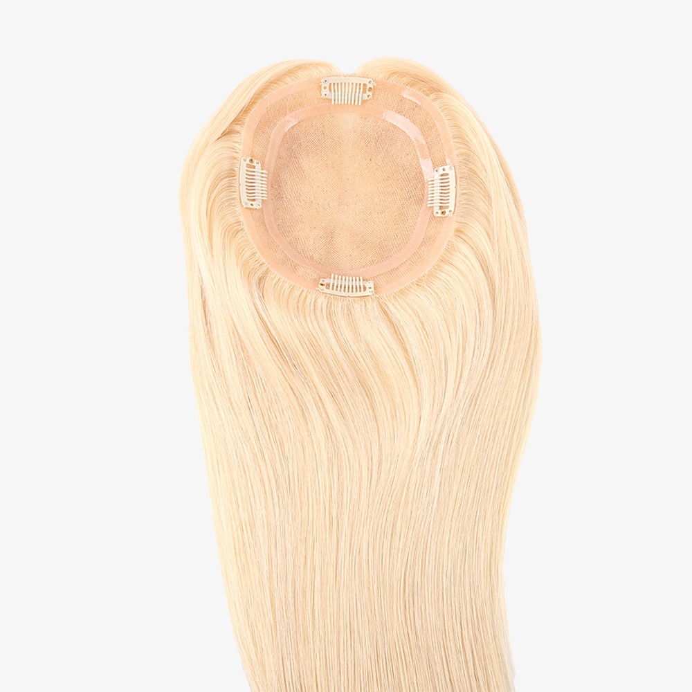 Blonde #613 16 Inch Mono Base Hair Topper | Natural Volume & Coverage