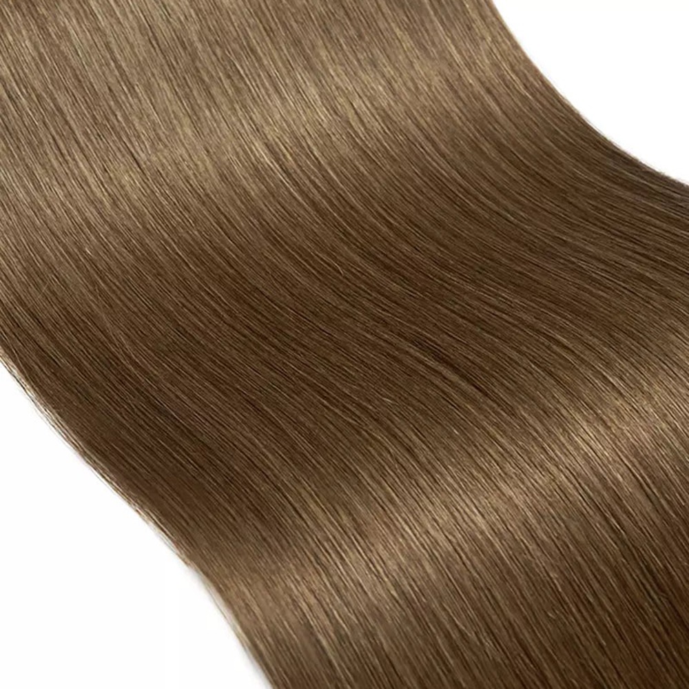 Chocolate Brown Invisible Seamless Tape-In Weft Extensions #4 100g
