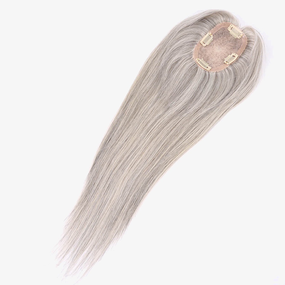 Gray Hair Topper for Thinning Hair | 3"x5" Mono Topper for Women