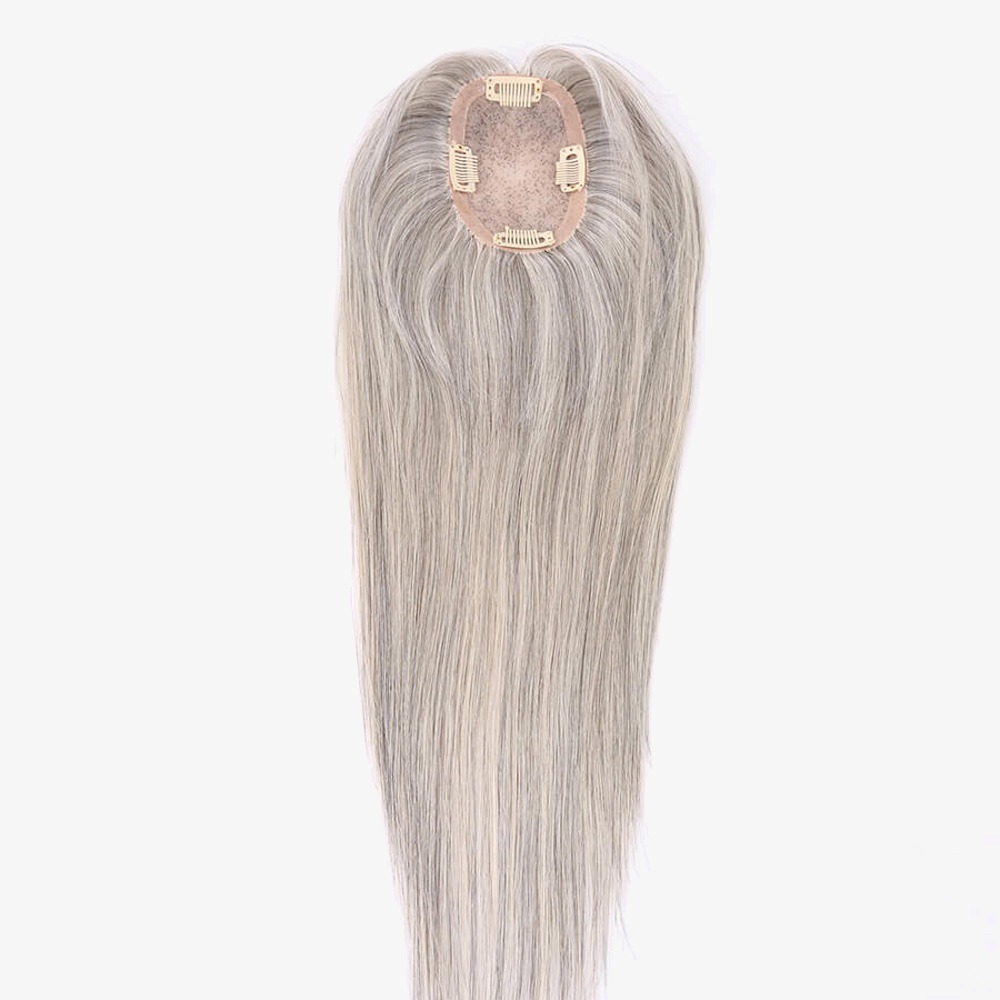 Gray Hair Topper for Thinning Hair | 3"x5" Mono Topper for Women