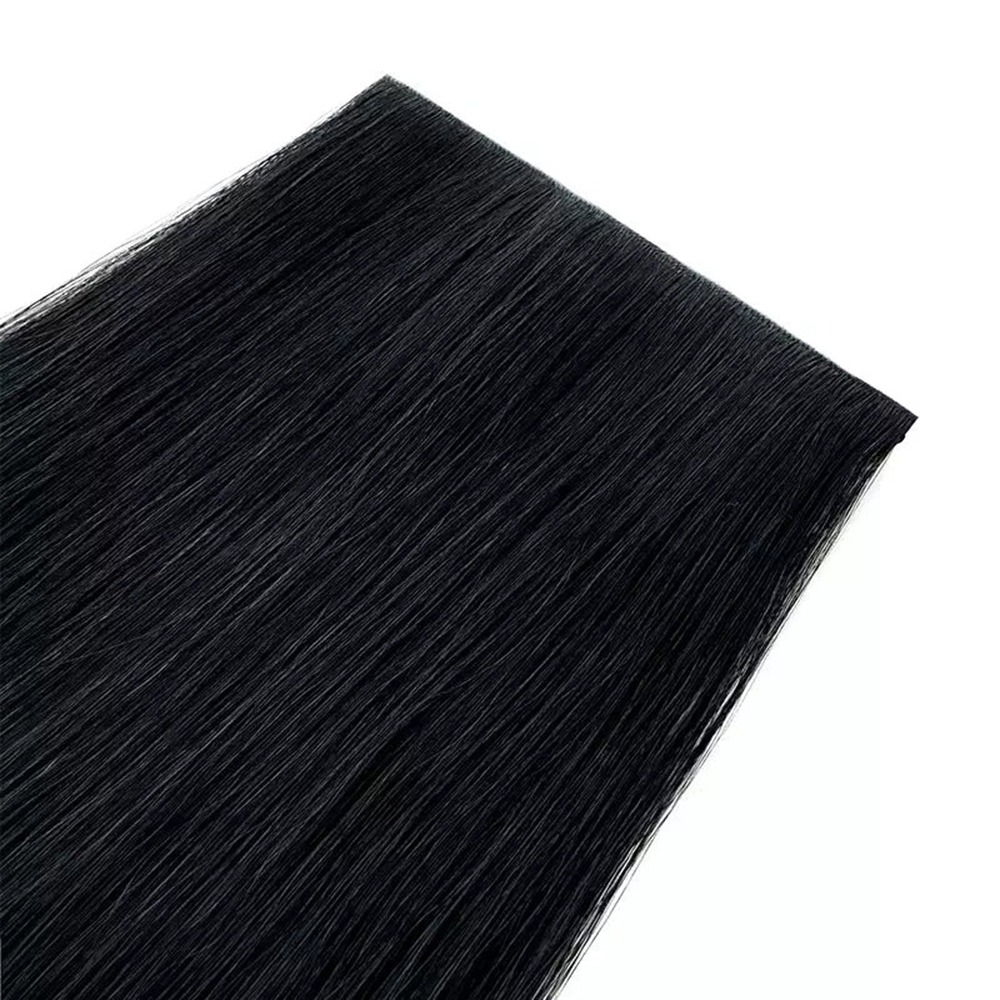 Jet Black Invisible Tape-In Weft | 100% Remy Human Hair Extensions