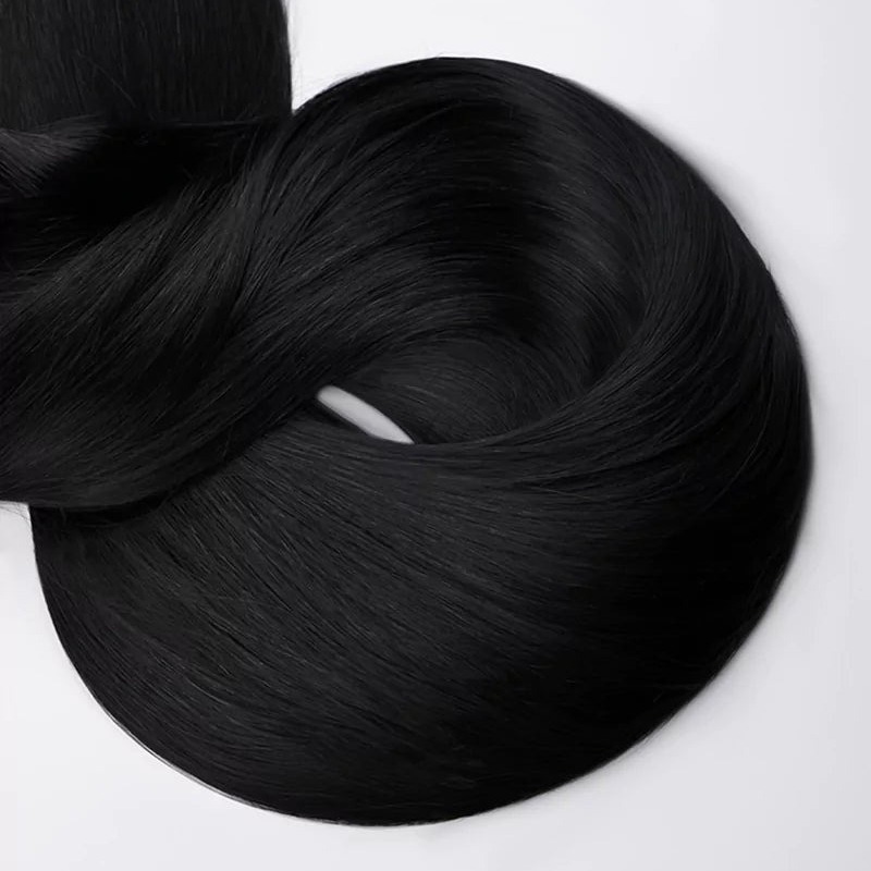 Jet Black Invisible Tape-In Weft | 100% Remy Human Hair Extensions