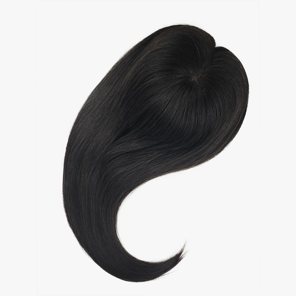 Mono Base 5"x5" Remy Human Hair Topper Full Coverage Natural Color