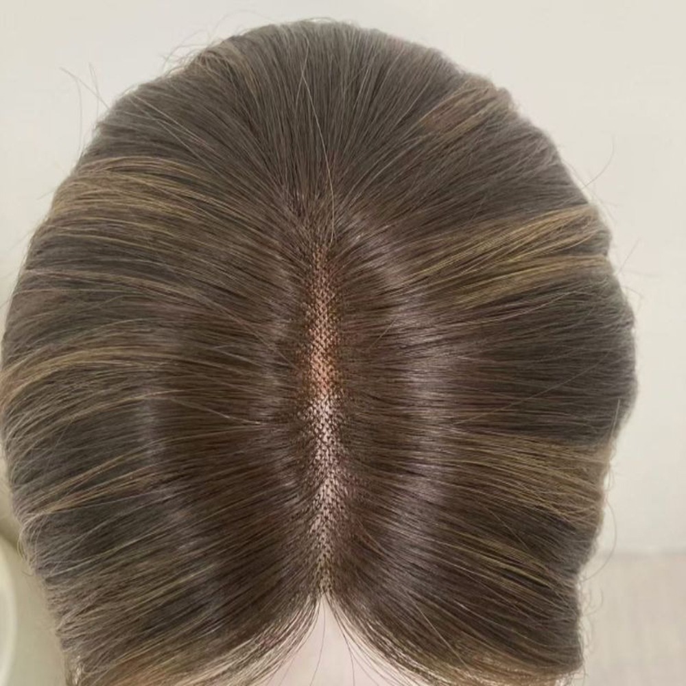 Mono Top 3"x5" Remy Hair Topper Lightweight Volumizer for Thinning Hair