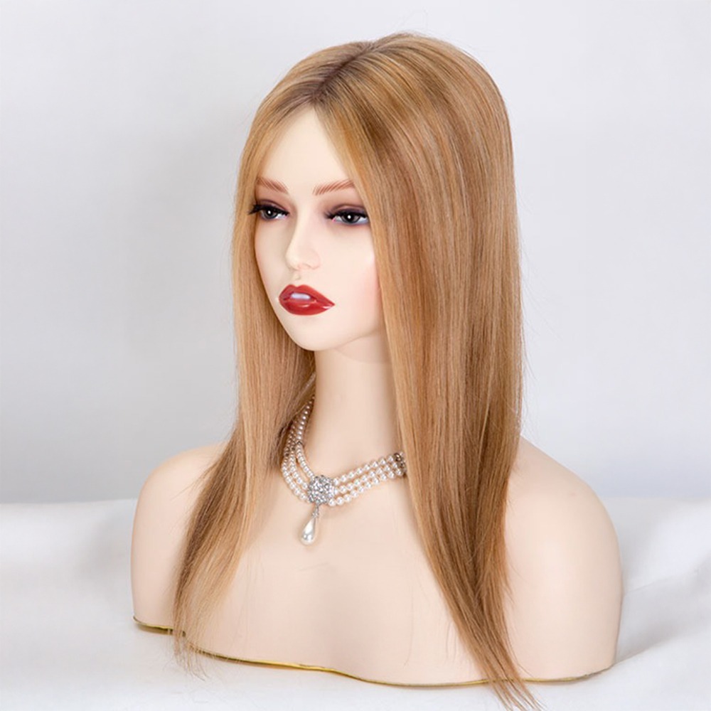 Premium 5"x6.5" Remy Hair Topper Golden Blonde Balayage
