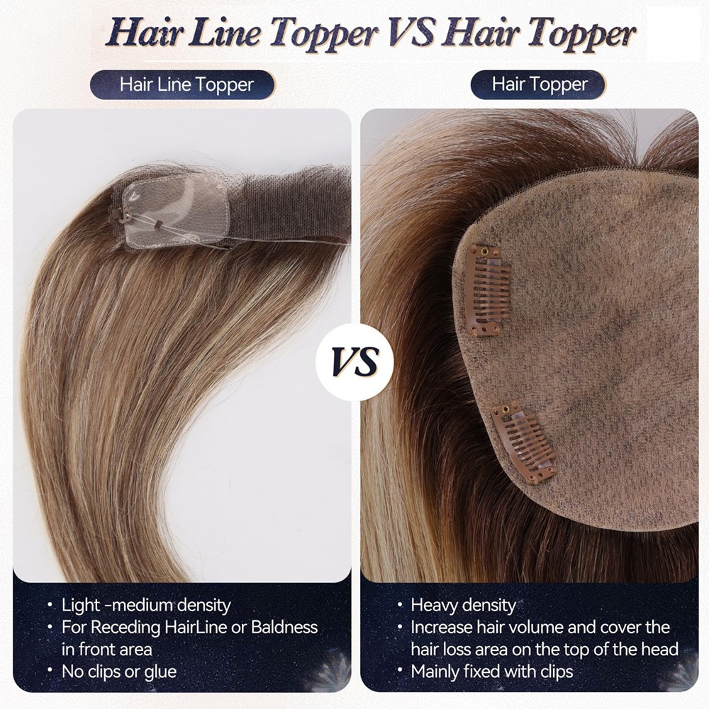 Premium Hairline Topper for Women Swiss Lace for Natural Scalp