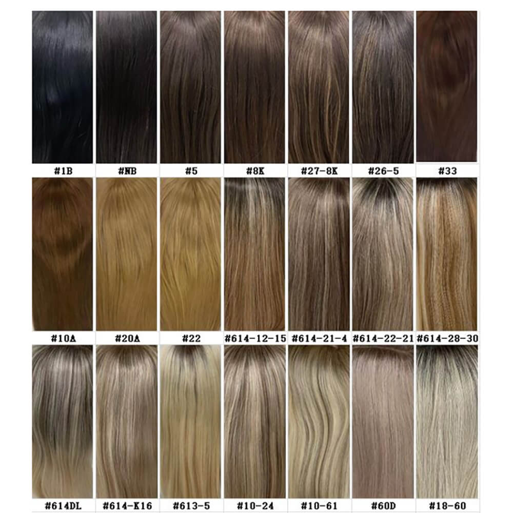 Remy Human Hair Medical Wig for Hair Loss – Full Coverage Color Chart