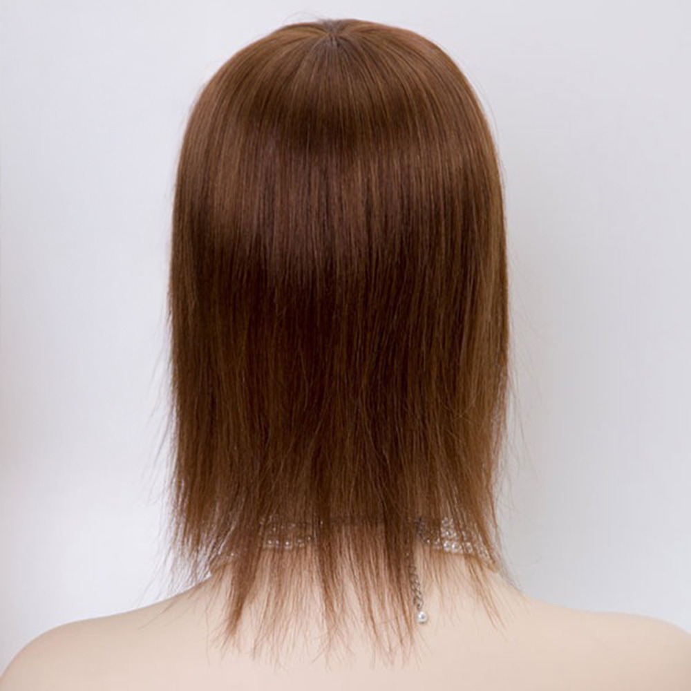 Remy Human Hair Topper 3x5" Monofilament Topper Chestnut Brown