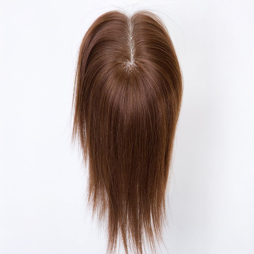 Remy Human Hair Topper 3x5" Monofilament Topper Chestnut Brown